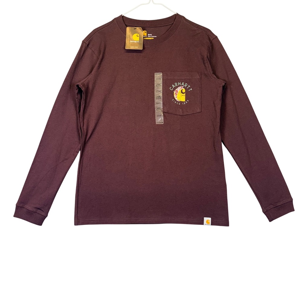 Gorpcore Carhartt Long Sleeve Graphic Pocket T-Shirt Utility Streetwear 2000's